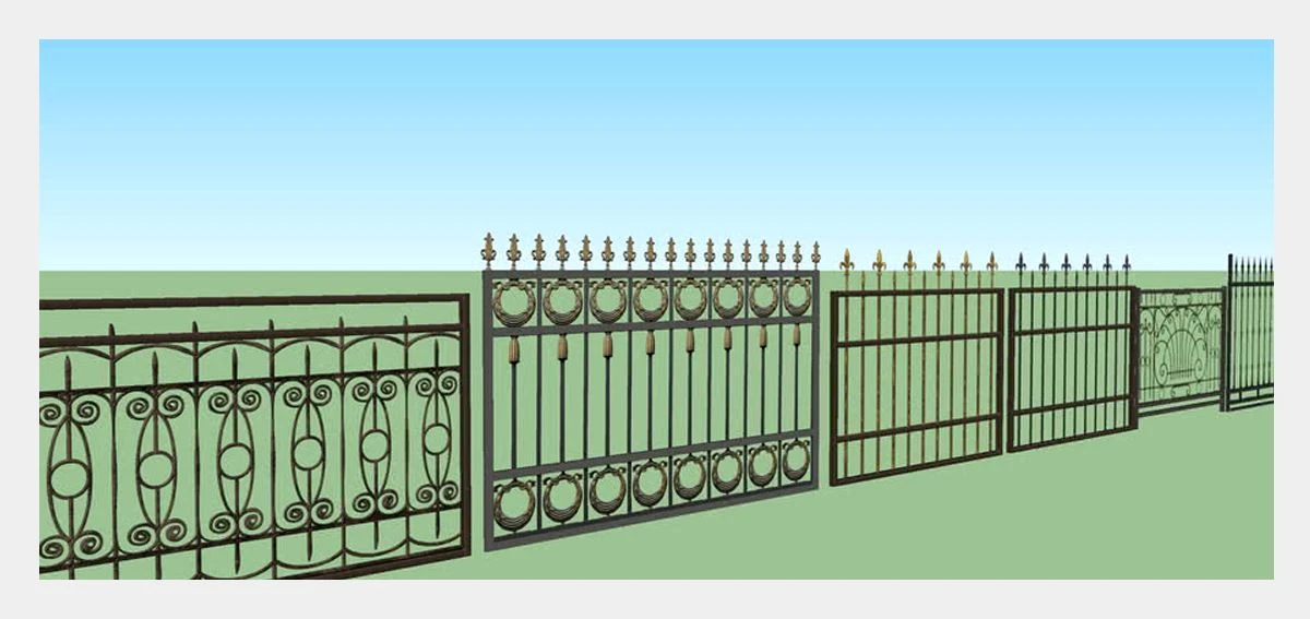 wrought-iron picket-fence-3